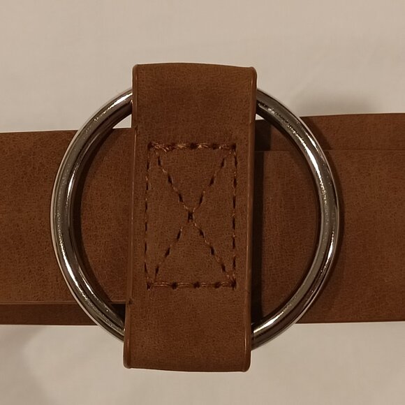 NWOT - XZQTIVE Women Suede Leather Belt (No Pin Circle Buckle) size M - Picture 4 of 5